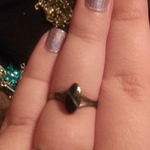 Black gem ring